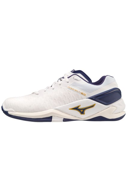 Sportovní obuv Mizuno WAVE STEALTH NEO / White/BRibbon/MP Gold