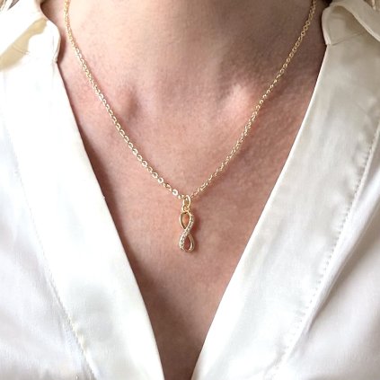 náhrdelník nekonecno zirkony