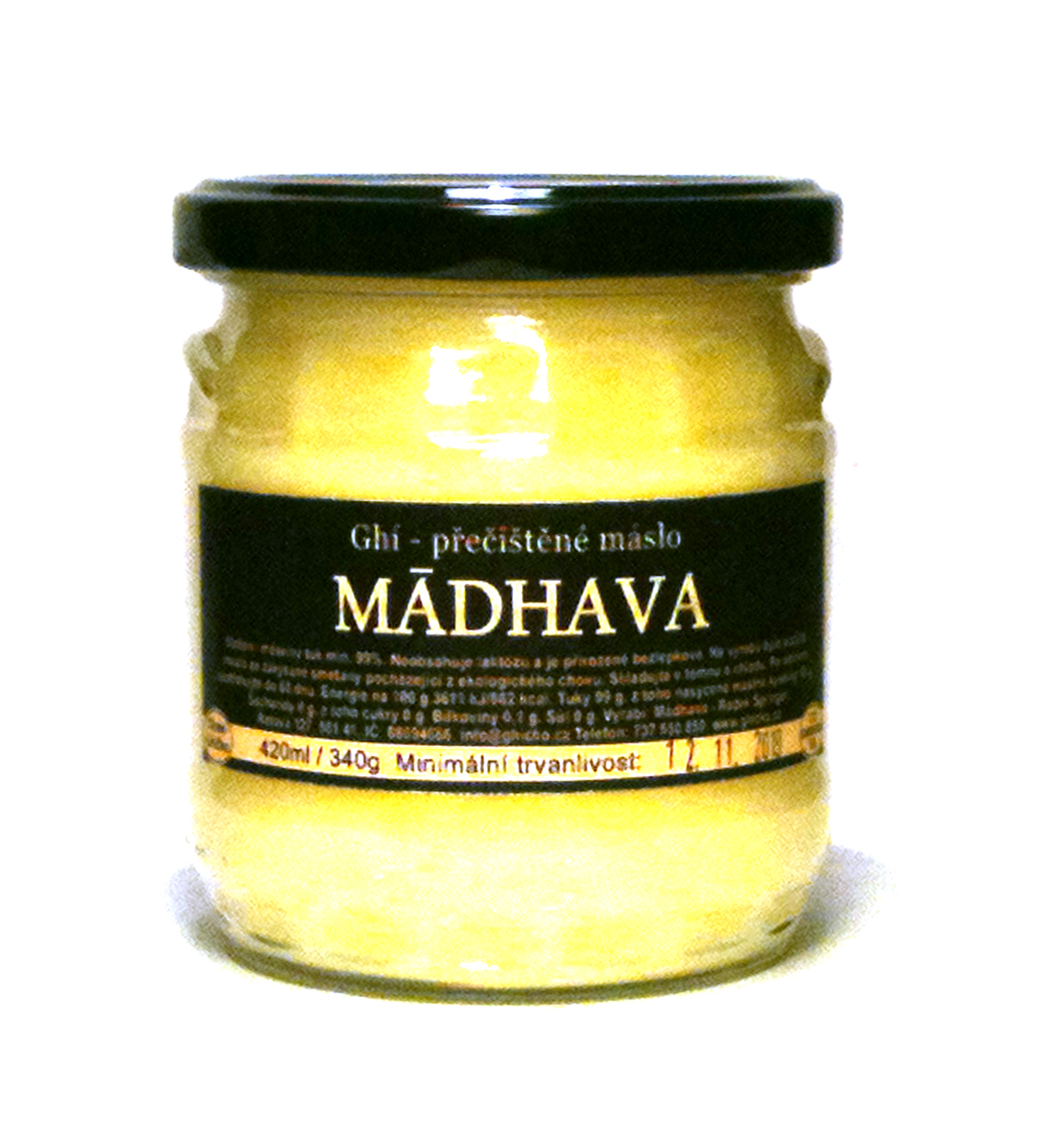 Cultured Ghee (máslo ze zakysané smetany, z biochovu) 340g / 420ml