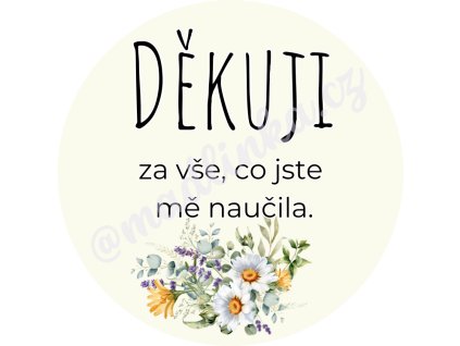 Sam. kulaté - Pro paní učitelku