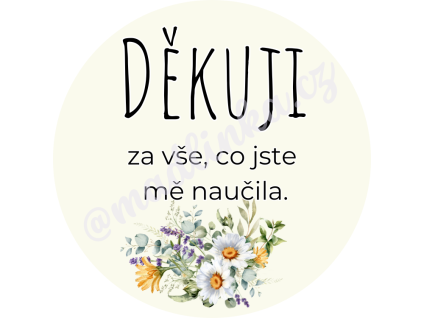 Sam. kulaté - Pro paní učitelku