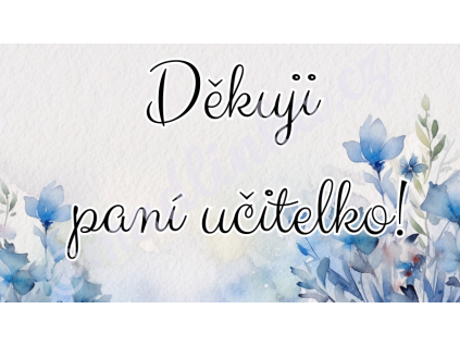 Děkovné kartičky - pro paní učitelku