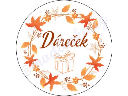 Samolepky kulaté - Dáreček