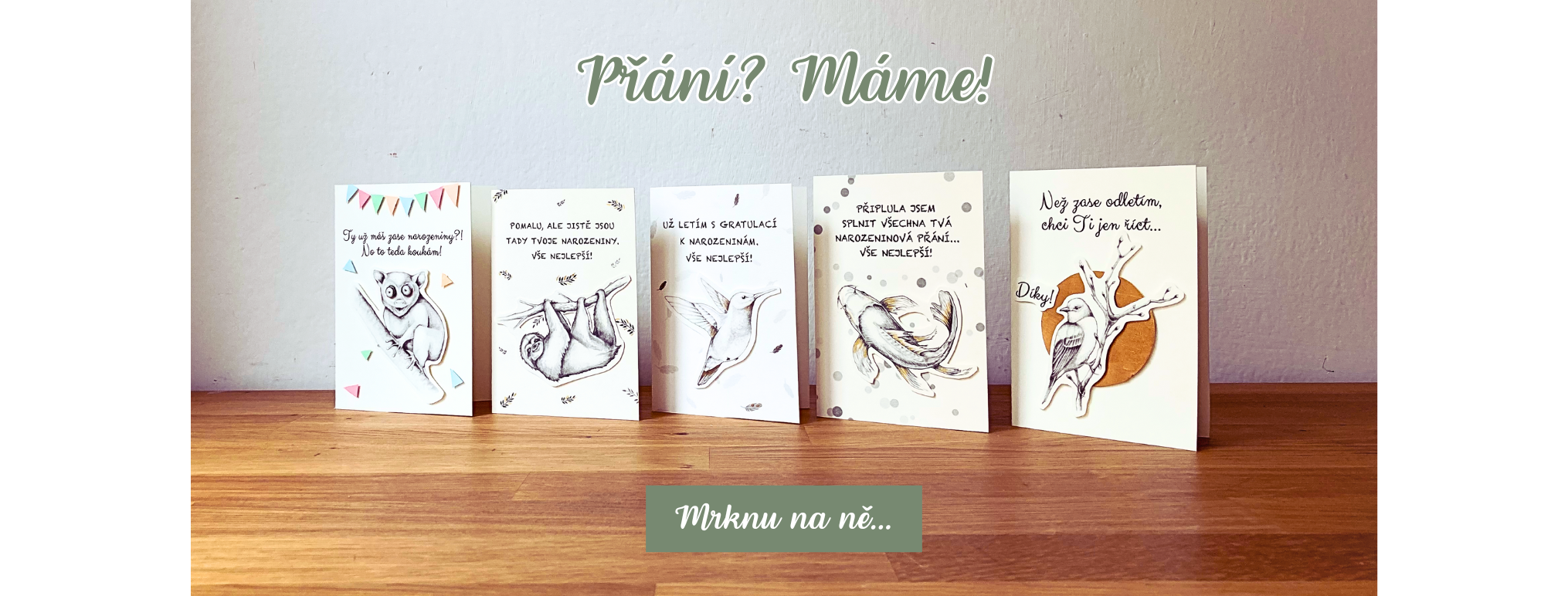Ručně vyráběná narozeninová přání