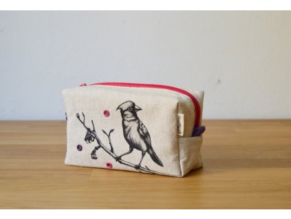 Taštička s kardinálem