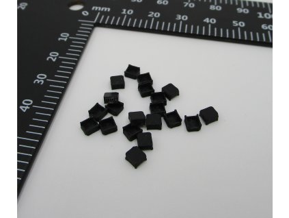 Stínění LED diody 0,6 mm černá, 20 ks