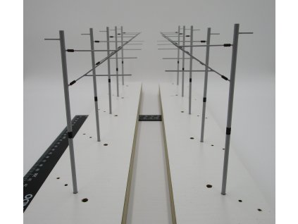 Sloup trakčního vedení s držákem H0 (BASIC), 10 ks