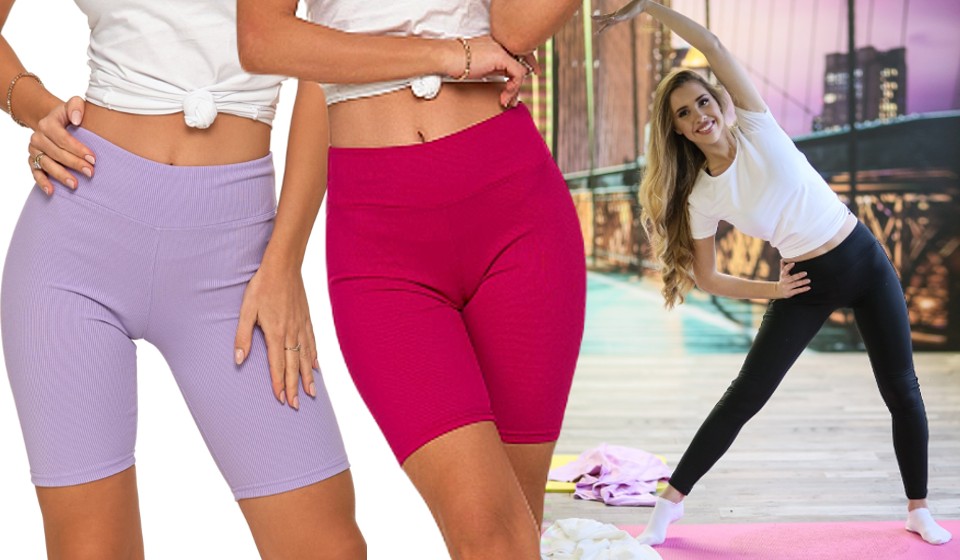 fitness legíny s vysokým pasem krátké a dlouhé