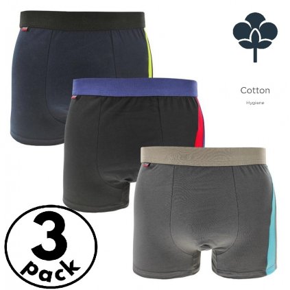 bavlněné boxerky mix vzorů sada 3 kusů