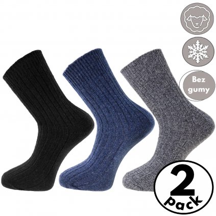 vlněné zdravotní ponožky pánské bez gumy