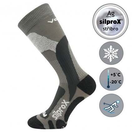 sportovní ponožky s merino vlnou a stříbrem