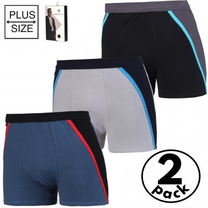 klasické boxerky plus size sada 2 kusů