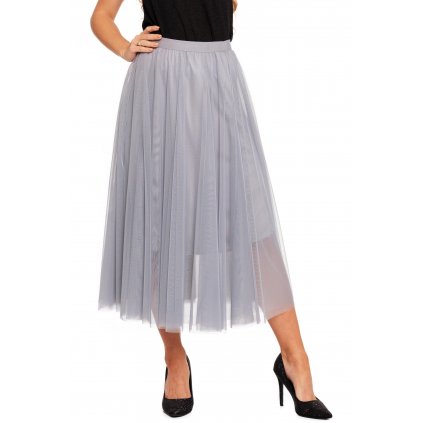 tylová elegantní midi sukně s podšívkou