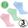 bambusové kotníkové ponožky dámské pastelové barvy sada 3 párů