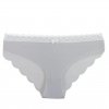 Bezešvé bavlněné kalhotky laserem střižené, s bílou krajkou, 3 ks