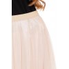 Dámská třívrstvá tylová sukně béžová