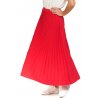 Dámská plisovaná maxi sukně červená