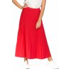 maxi lehká plisovaná sukně červená