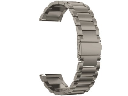 Kovový řemínek ocelový tah platina (Onyx 3) 22mm