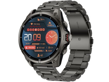 Madvell Onyx 3 s GPS černé s kovovým řemínkem + silikonový řemínek