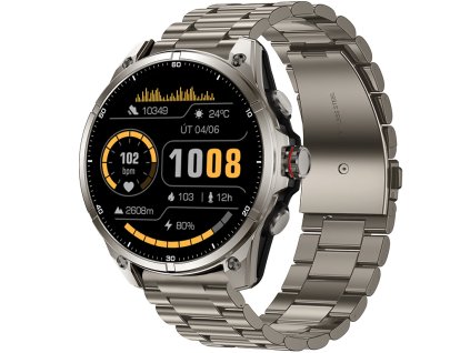 Madvell Onyx 3 s GPS platinové s kovovým řemínkem + silikonový řemínek