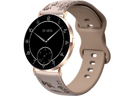 Madvell Elori pudrová zlatá s silikonovým řemínkem pampeliška