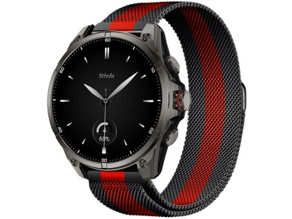 Madvell Onyx 3 s GPS černé s milánským řemínkem + silikonový řemínek