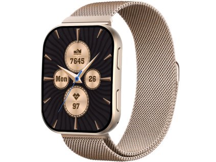 Madvell Venezia pudrová zlatá s kovovým řemínkem + silikonový