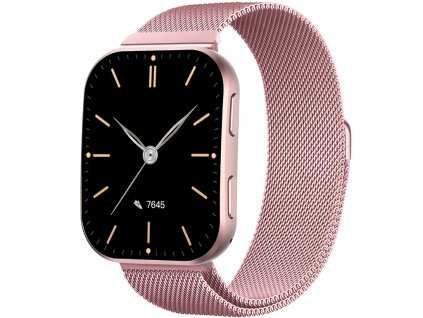 Madvell Venezia růžová s kovovým řemínkem + silikonový