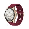 Chytré hodinky Madvell Talon 2 s GPS a bluetooth voláním pudrově zlaté se silikonovým řemínkem bordó