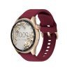 Chytré hodinky Madvell Talon 2 s GPS a bluetooth voláním pudrově zlaté se silikonovým řemínkem bordó