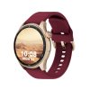 Chytré hodinky Madvell Talon 2 s GPS a bluetooth voláním pudrově zlaté se silikonovým řemínkem bordó