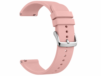 Szilikon szíj púder ezüst csattal 22mm