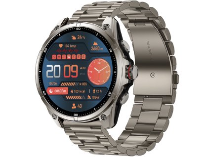 Madvell Onyx 3 GPS-szel, platina színű, fémszíjjal + szilikon szíjjal