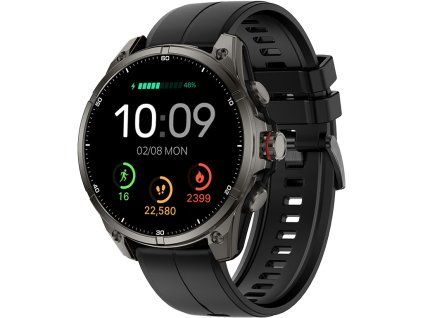 Madvell Onyx 3 GPS-szel, fekete színben, szilikon szíjjal