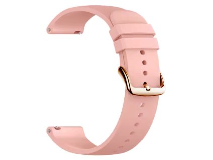 růžová se zlatou sponou