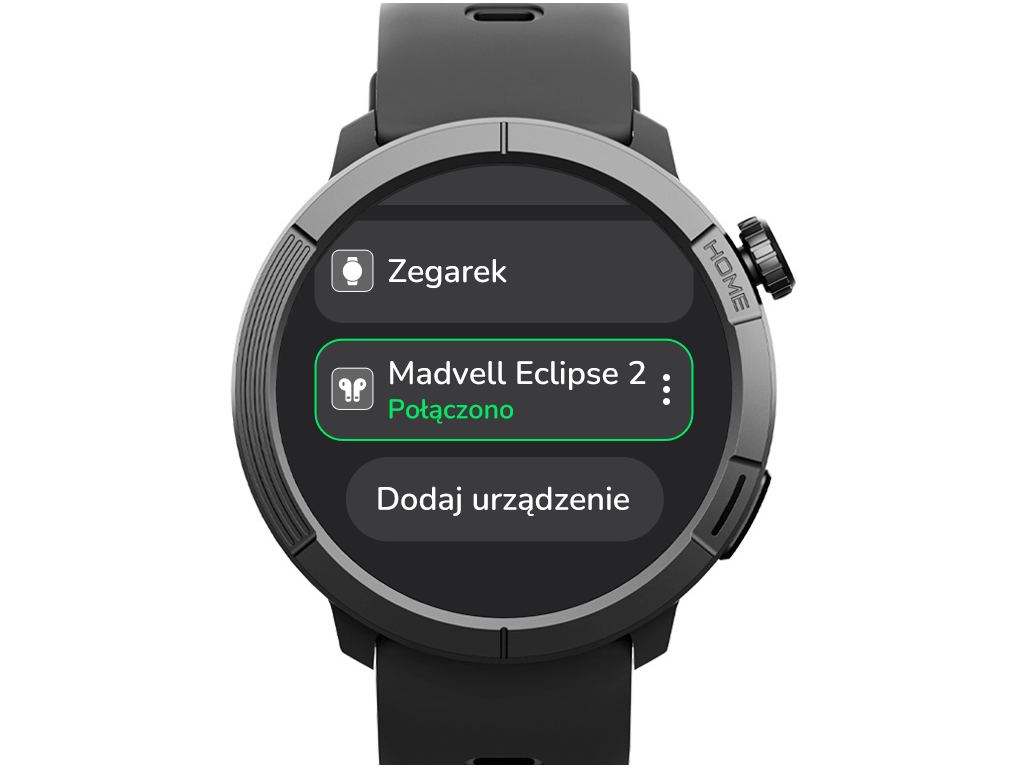 Odtwarzanie muzyki z pamięci zegarka Madvell Active 3 Pro