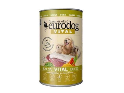 EURO DOG VITAL kutyakonzerv kacsahússal 1240g