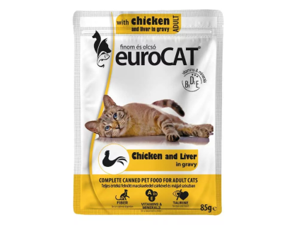EURO CAT POUCH 85G CSIRKE ÉS MÁJ