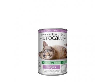 EURO CAT Macskaeledel konzerv Májas 415g