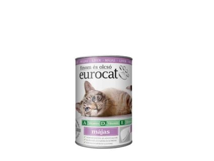 EURO CAT Macskaeledel konzerv Májas 415g