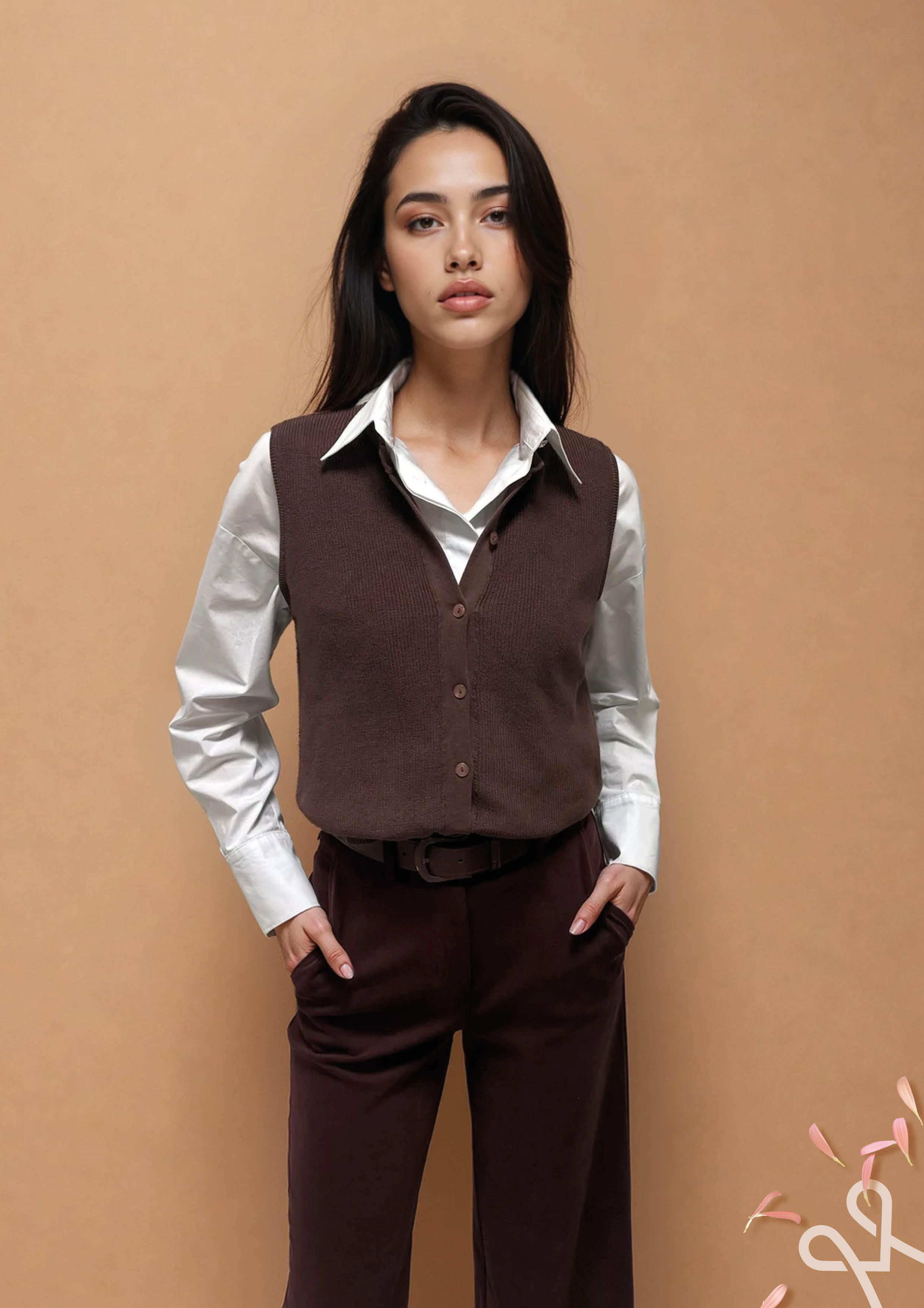 MAGENTA dámska pletená vesta 3886-SM