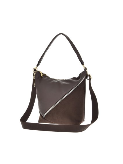 torebka polska laura biaggi kb332 chocolatesuede