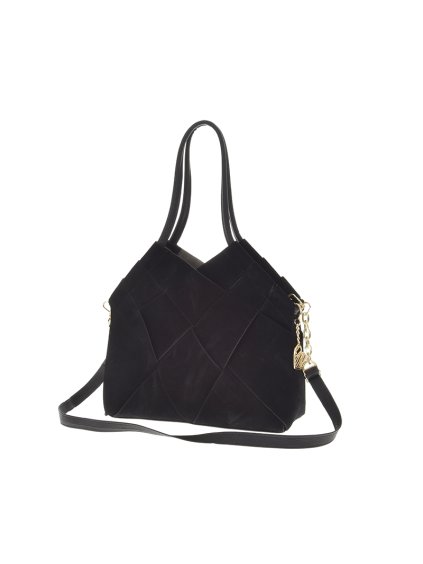 torebka polska laura biaggi f323 blacksuede