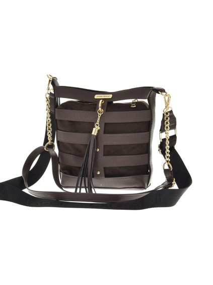torebka polska laura biaggi l325171 chocolatesuede