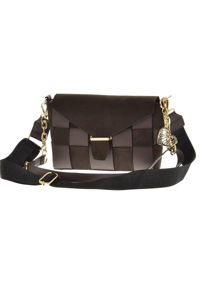 torebka polska laura biaggi f318 chocolatesuede