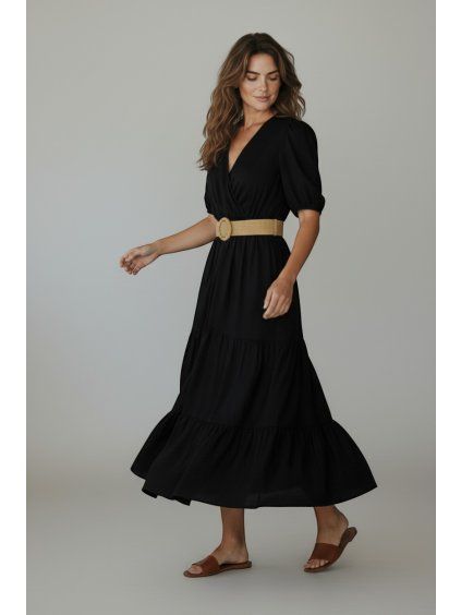 Dámske midi šaty 62342/BLACK