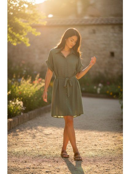 Dámske šaty 62494/OLIVE
