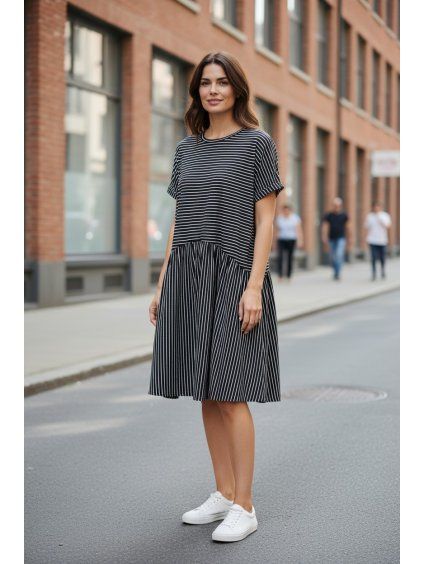 Dámske oversized šaty 60856/BLACK
