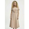 Elegantné midi šaty 62191 beige